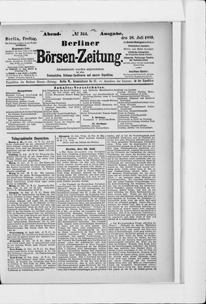 Berliner Börsen-Zeitung on Jul 26, 1889