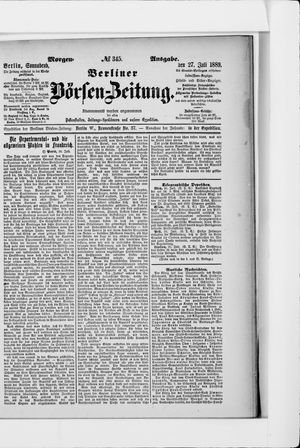 Berliner Börsen-Zeitung on Jul 27, 1889