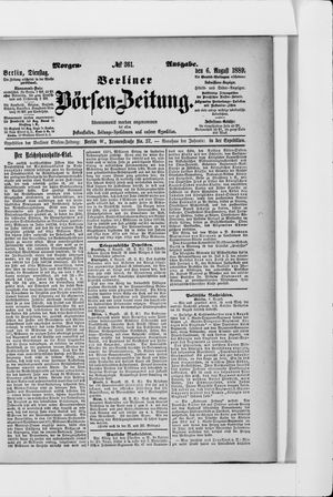 Berliner Börsen-Zeitung vom 06.08.1889