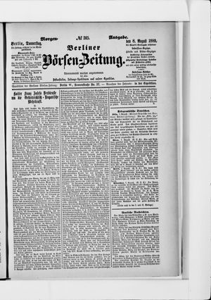 Berliner Börsen-Zeitung vom 08.08.1889