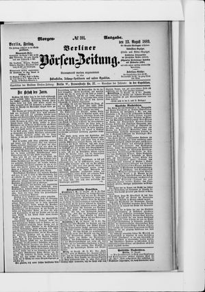 Berliner Börsen-Zeitung vom 23.08.1889