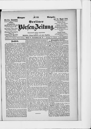 Berliner Börsen-Zeitung vom 24.08.1889