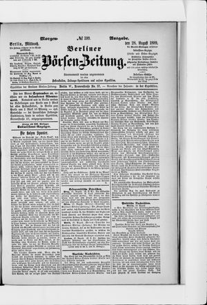 Berliner Börsen-Zeitung vom 28.08.1889