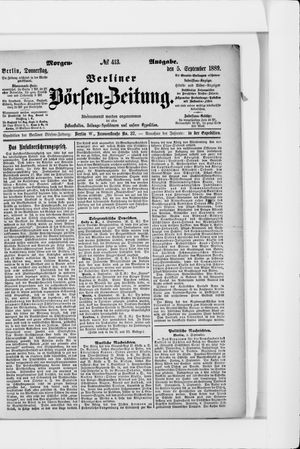 Berliner Börsen-Zeitung vom 05.09.1889