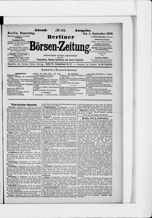 Berliner Börsen-Zeitung vom 05.09.1889
