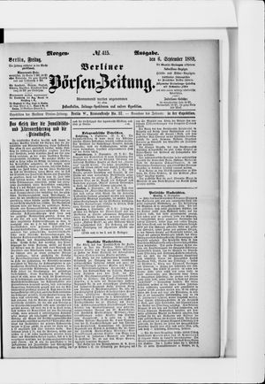Berliner Börsen-Zeitung on Sep 6, 1889