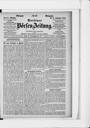 Berliner Börsen-Zeitung vom 11.09.1889