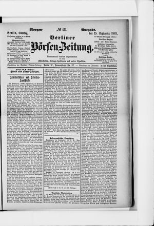 Berliner Börsen-Zeitung vom 15.09.1889