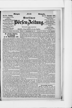 Berliner Börsen-Zeitung vom 17.09.1889