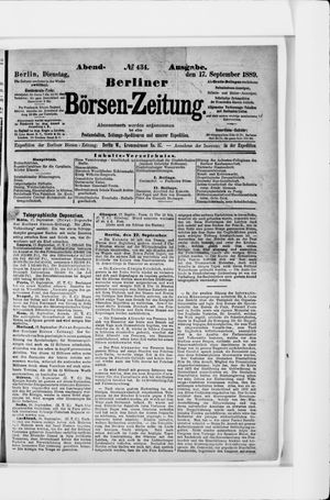 Berliner Börsen-Zeitung vom 17.09.1889