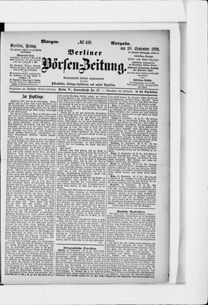 Berliner Börsen-Zeitung vom 20.09.1889