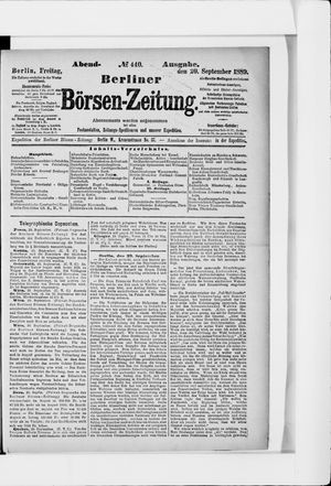 Berliner Börsen-Zeitung vom 20.09.1889