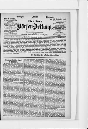 Berliner Börsen-Zeitung vom 24.09.1889