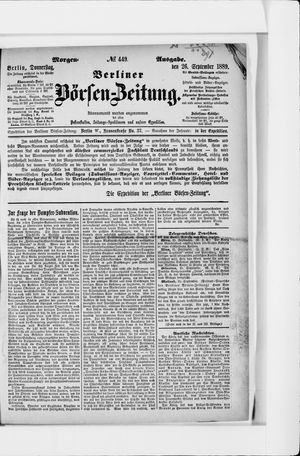 Berliner Börsen-Zeitung vom 26.09.1889