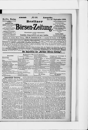 Berliner Börsen-Zeitung vom 30.09.1889