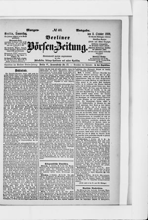 Berliner Börsen-Zeitung vom 03.10.1889