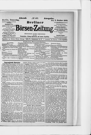 Berliner Börsen-Zeitung vom 03.10.1889