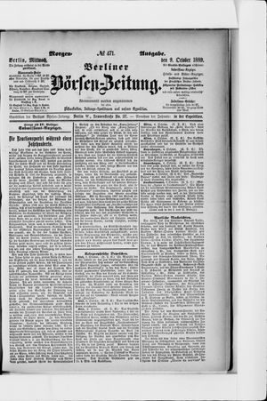 Berliner Börsen-Zeitung vom 09.10.1889