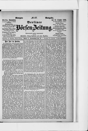 Berliner Börsen-Zeitung vom 12.10.1889