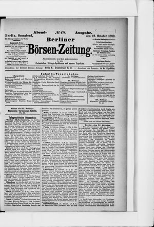 Berliner Börsen-Zeitung vom 12.10.1889