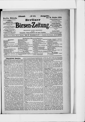 Berliner Börsen-Zeitung vom 16.10.1889