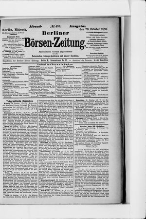 Berliner Börsen-Zeitung vom 23.10.1889