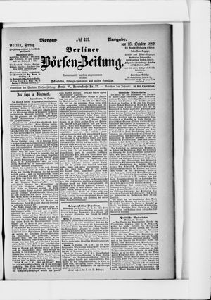 Berliner Börsen-Zeitung vom 25.10.1889