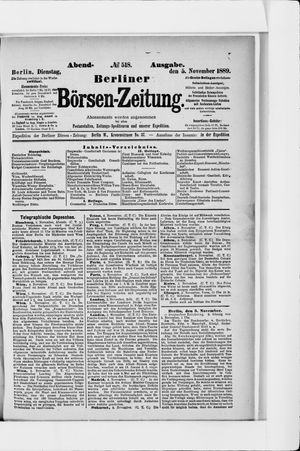 Berliner Börsen-Zeitung vom 05.11.1889