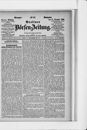 Berliner Börsen-Zeitung vom 13.11.1889