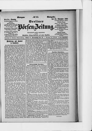 Berliner Börsen-Zeitung vom 24.11.1889