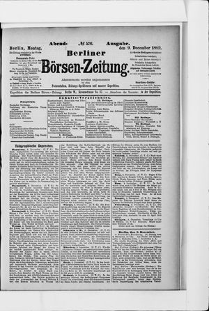 Berliner Börsen-Zeitung vom 09.12.1889