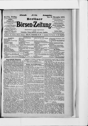 Berliner Börsen-Zeitung vom 13.12.1889