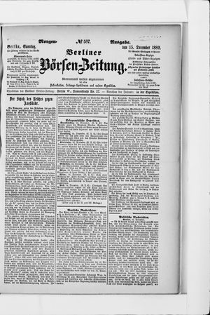 Berliner Börsen-Zeitung vom 15.12.1889