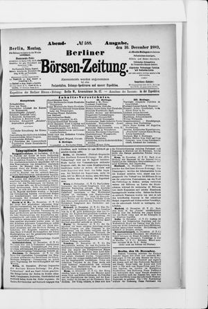 Berliner Börsen-Zeitung vom 16.12.1889