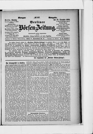 Berliner Börsen-Zeitung vom 29.12.1889