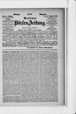 Berliner Börsen-Zeitung on Dec 31, 1889