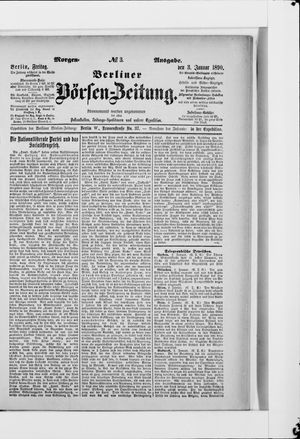 Berliner Börsen-Zeitung on Jan 3, 1890