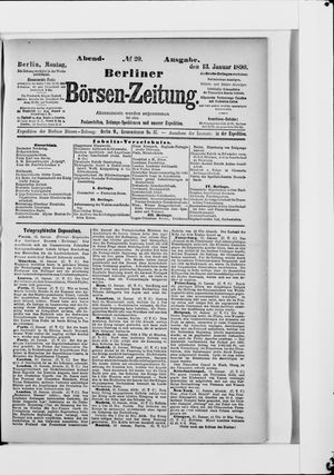 Berliner Börsen-Zeitung vom 13.01.1890