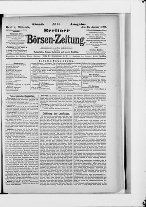 Berliner Börsen-Zeitung vom 15.01.1890