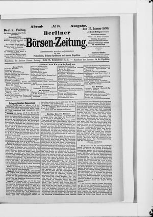 Berliner Börsen-Zeitung on Jan 17, 1890