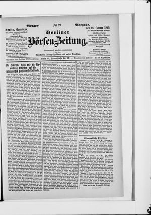 Berliner Börsen-Zeitung on Jan 18, 1890