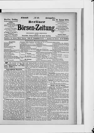 Berliner Börsen-Zeitung on Jan 24, 1890