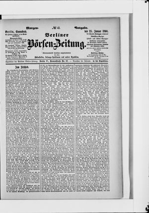 Berliner Börsen-Zeitung vom 25.01.1890