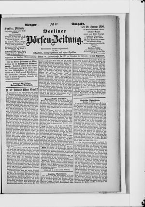 Berliner Börsen-Zeitung vom 29.01.1890