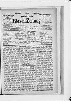 Berliner Börsen-Zeitung vom 04.02.1890