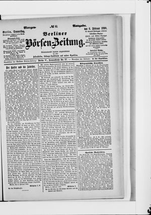 Berliner Börsen-Zeitung on Feb 6, 1890