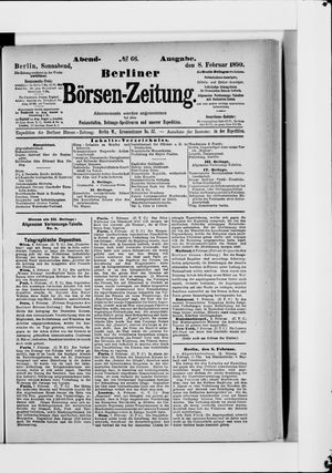 Berliner Börsen-Zeitung on Feb 8, 1890