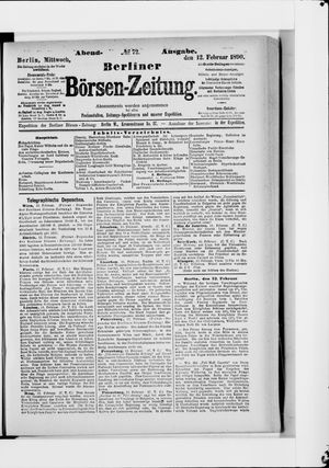 Berliner Börsen-Zeitung vom 12.02.1890