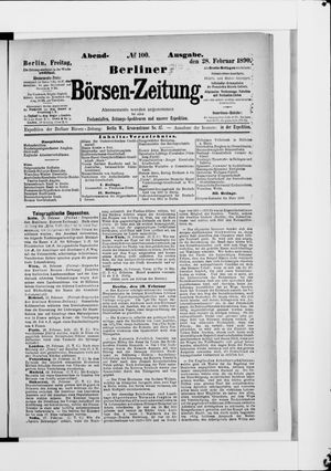 Berliner Börsen-Zeitung vom 28.02.1890