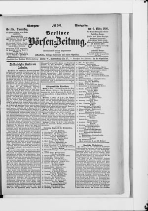 Berliner Börsen-Zeitung on Mar 6, 1890